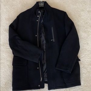 Cole Haan double layer zip coat size Large